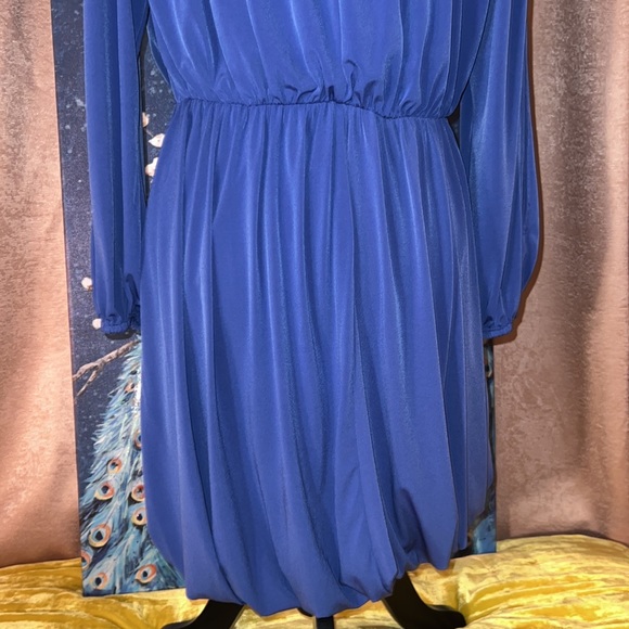 Ellen Tracy Size 4 Plum Balloon Long Sleeve Dress - Picture 8 of 15